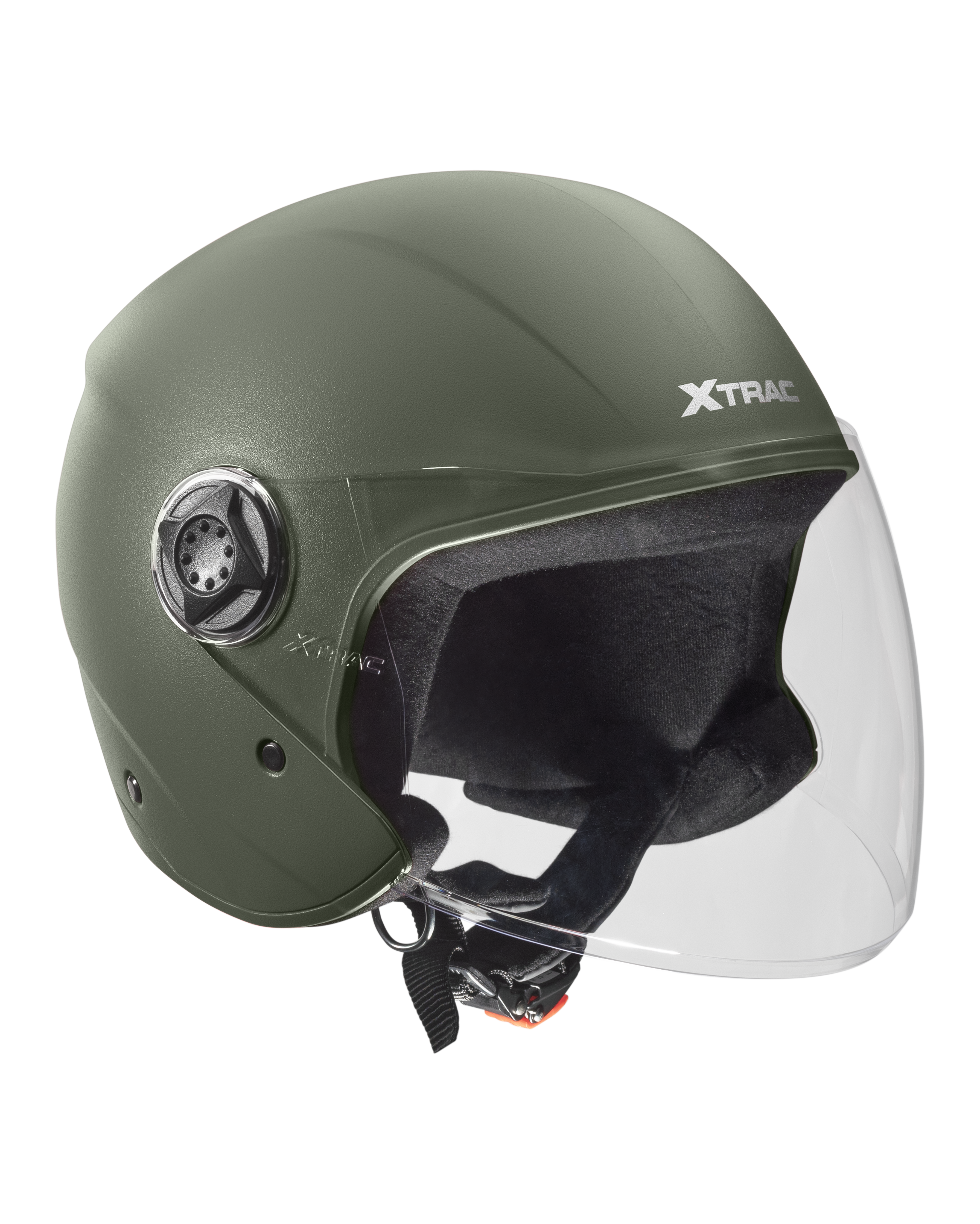 Xtrac Fit ISI Certified Half Face Bike Helmet with Clear Visor | Lightweight Open Face Helmet for Men & Women